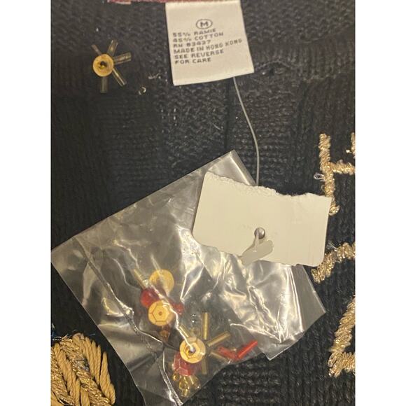 NWT Tiara International Vintage 1999 Happy 2000 Cardigan Size Medium - Picture 5 of 8